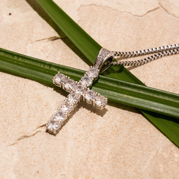 Iced Cross (Silver)