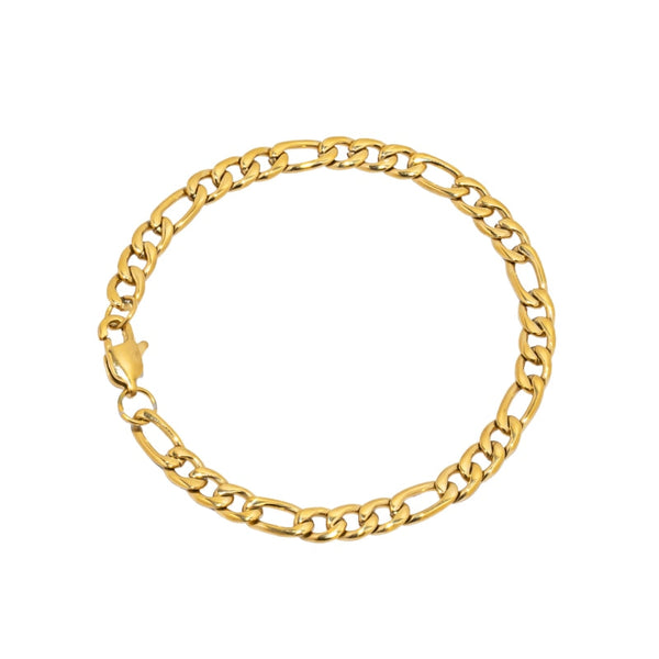 Figaro Bracelet (Gold) 5MM